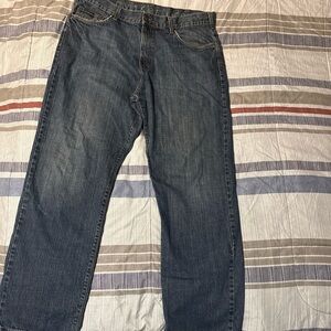 Calvin Klein Men’s Blue Relaxed Straight Jeans 38x32